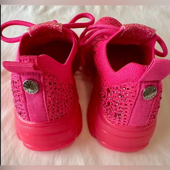 Steve Madden Shoes-Pink Rhinestone and Glitter Sneakers Size 12 Toddler Girl - Picture 6 of 6